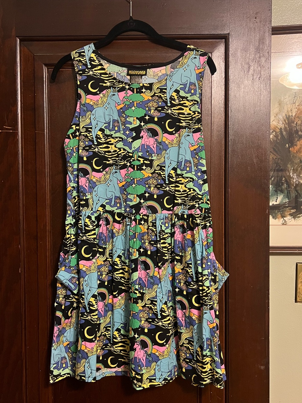 Nooworks Big Pocket dress in Unicorn, size L